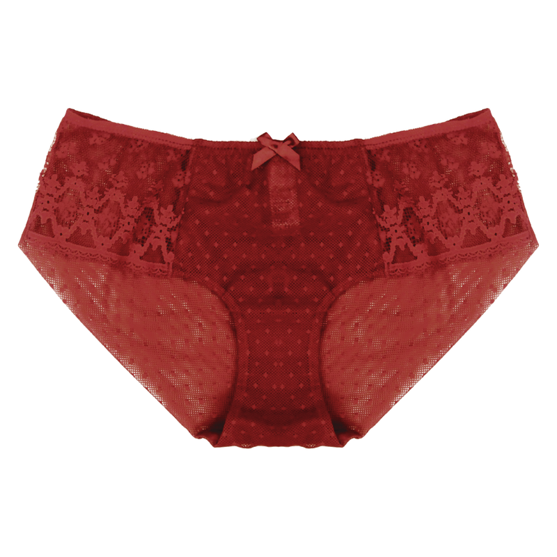 Carrie Red Maxi Briefs | Silver Lining Lingerie